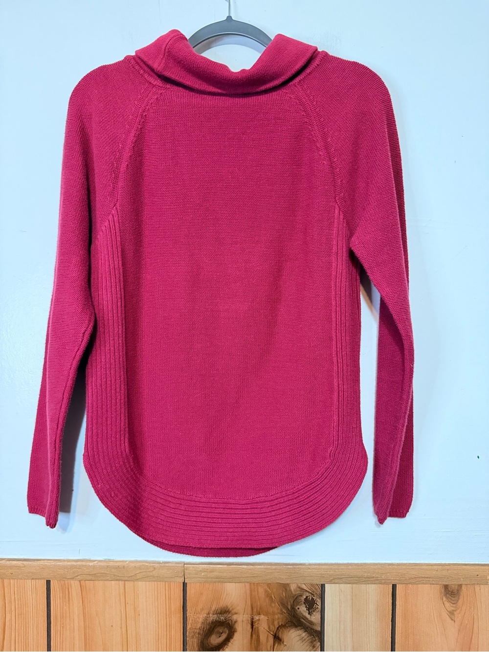 LOFT Raspberry Pink Cowl Neck Sweater - Picture 2 of 4